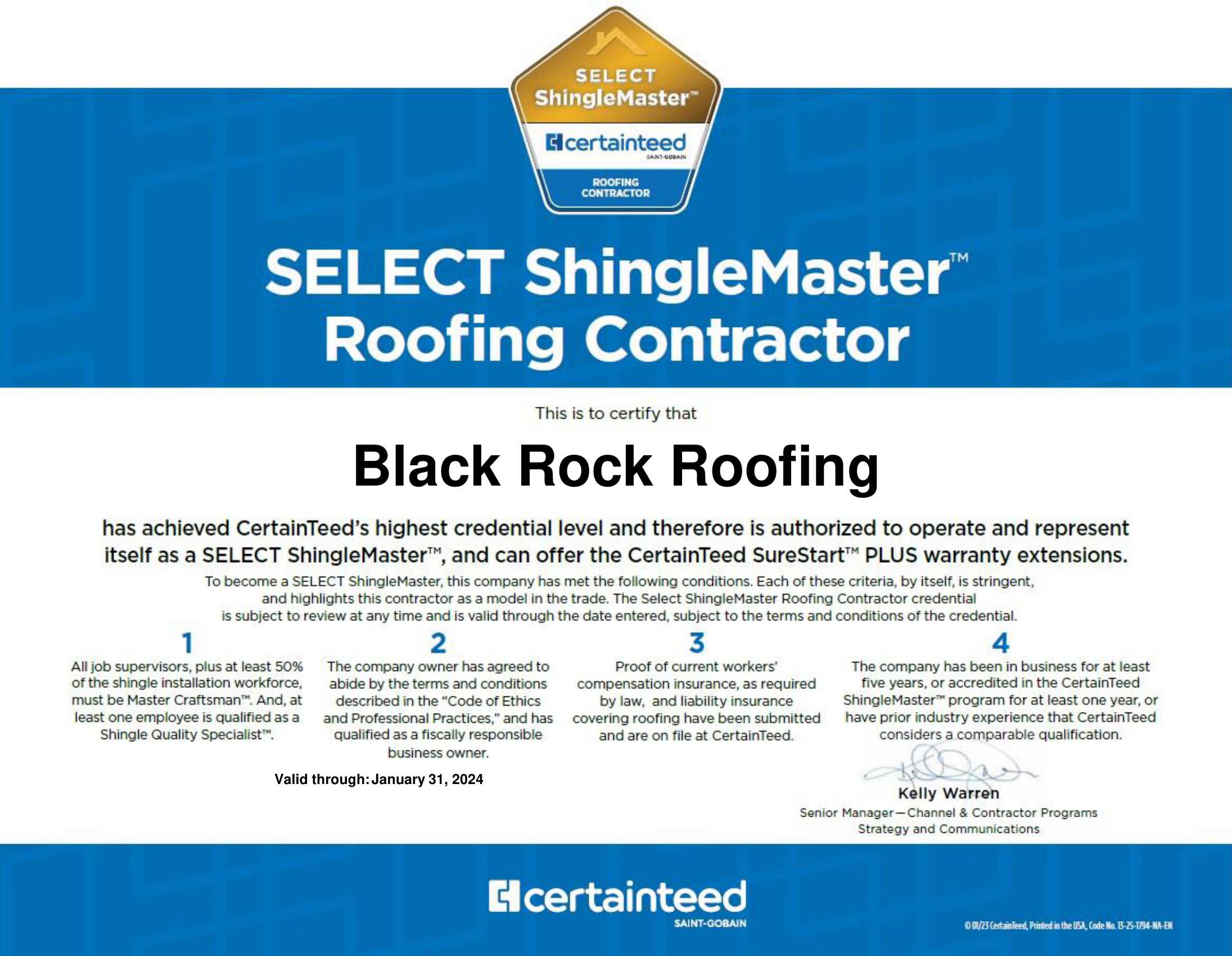 Roofing Certification